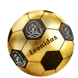 A milk chocolate, flavored, speculoos, football-shaped, chocolate. for choose your own