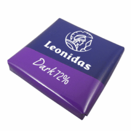 Leonidas wrapped Napolitain 72% Dark Chocolate square