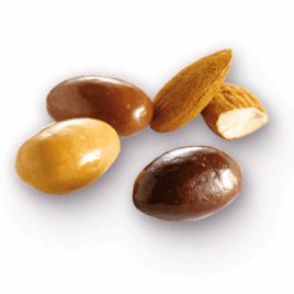Mixed Almonds close up image