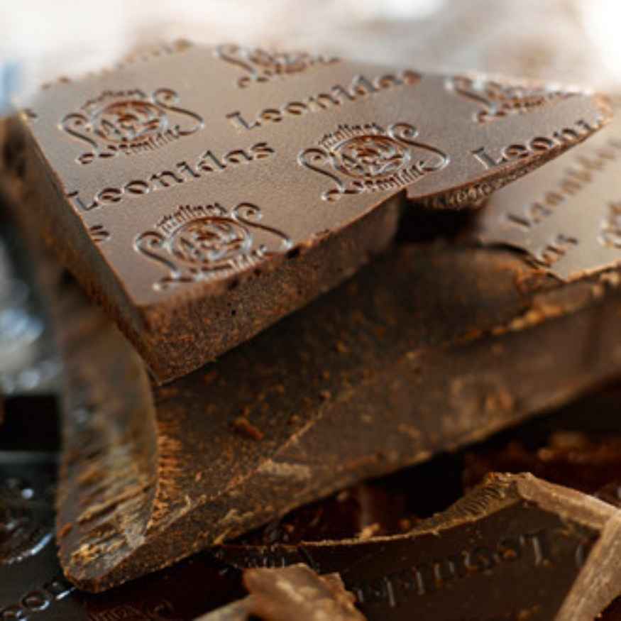 thick chunks of dark chocolate