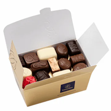 Medium leonidas ballotin open assortment of chocolates